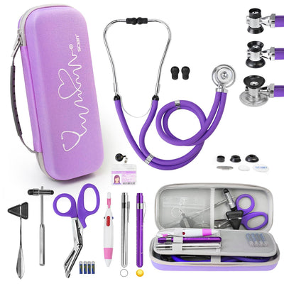Kit de Estuche de Estetoscopio de 13 Piezas, Suministros Incluidos,