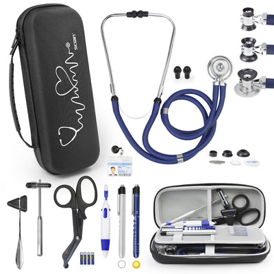 Kit de Estuche de Estetoscopio de 13 Piezas, Suministros Incluidos,